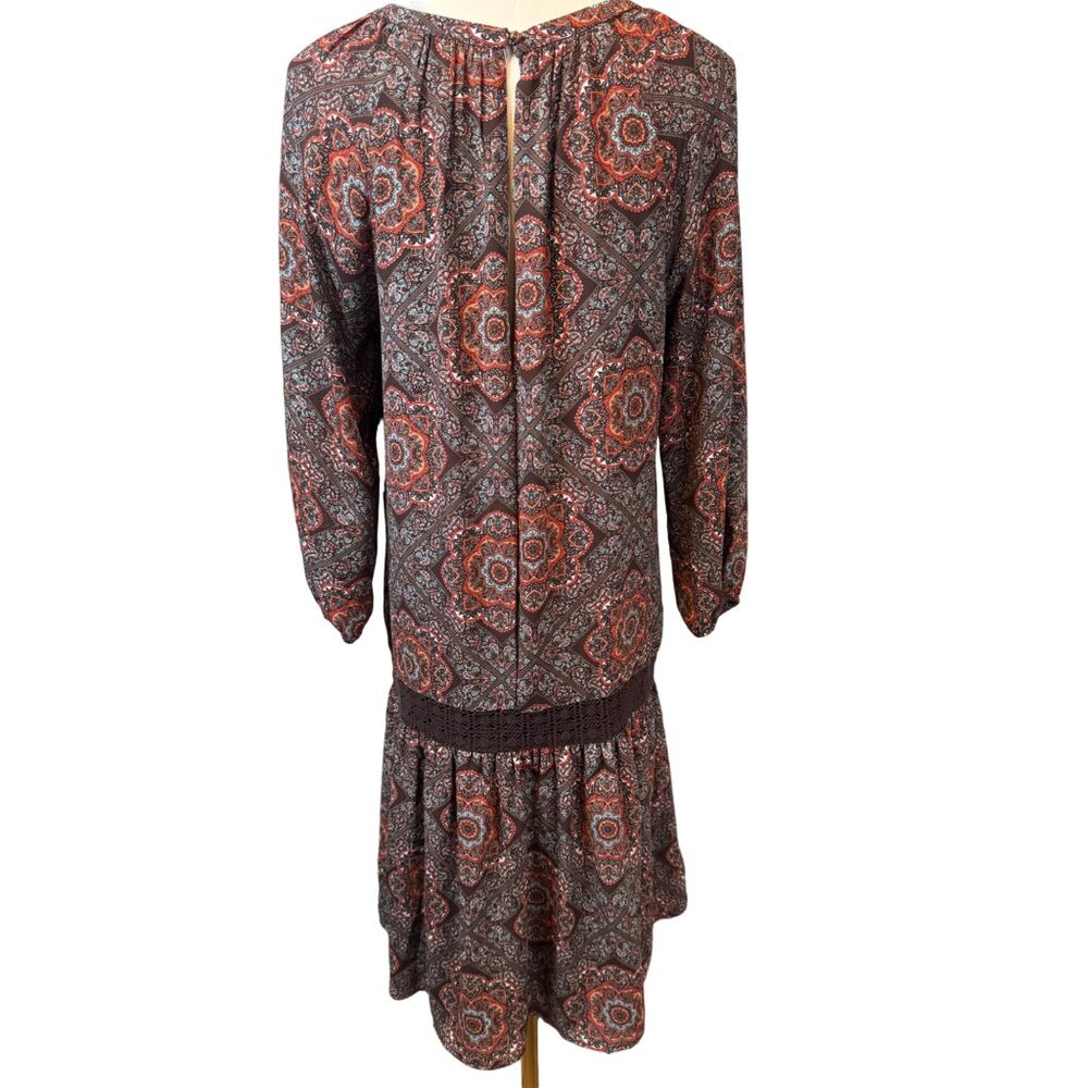 2/$30 Daniel Rainn M Paisley Dress Boho Style with Crochet Details NWT - Picture 8 of 15